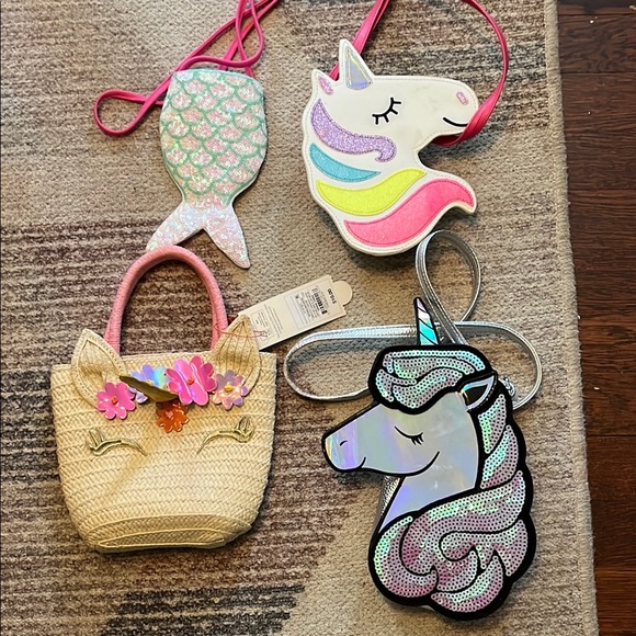 Unicorn and Mermaid kids purses - Picture 1 of 5